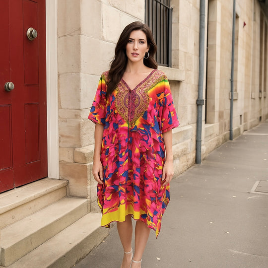 Kyra Embellished Tunic Top Blouse Kaftan AU 12-26