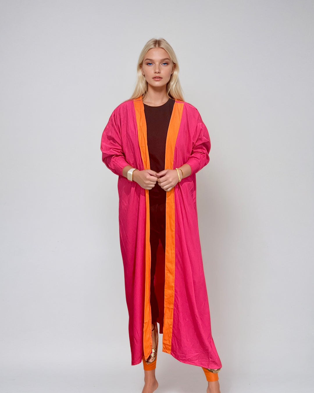 Mia Handmade Fuchsia Cotton Kimono Jacket O/S AU 10-18