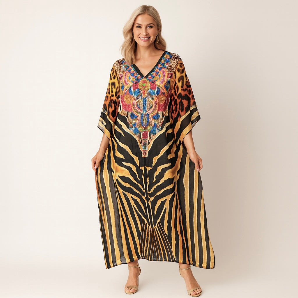 Coco Bella Viscose Silk Maxi kaftan