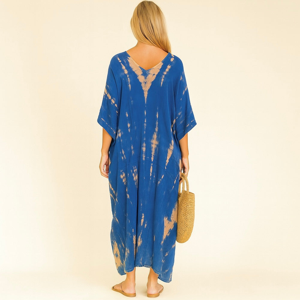So Blue Maya Rayon Cotton Kaftan 12-22