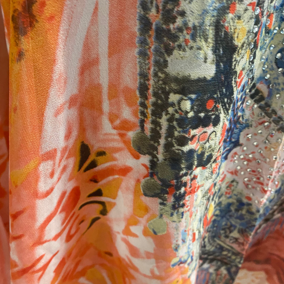 Kyra High low Silk Tunic Top kaftan AU 12-22