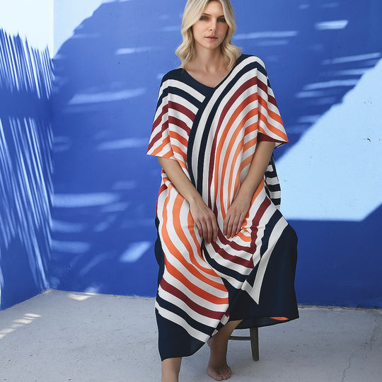 Maya Cool Breezy Ombré Tropical Boho kaftan - Sizes Available AU 14-30