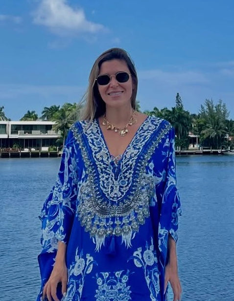 Sand Indana 100% Silk Luxurious Coco Bella kaftan 12-20