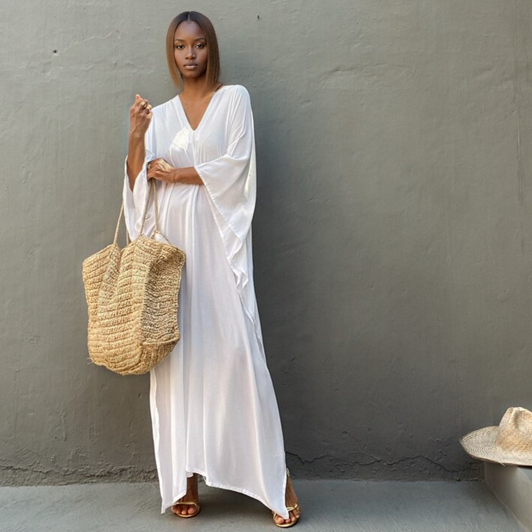Maya White Casual Kaftan Dress -Sizes Available AU 12-30