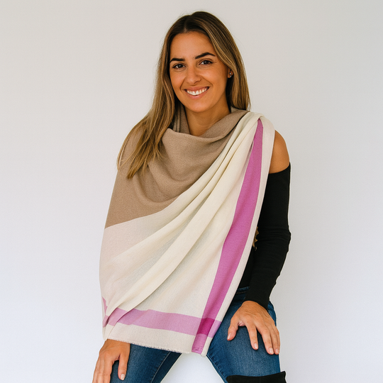 Julian 100% Ultra fine Pashmina cashmere-Layer of warmth for Spring Season