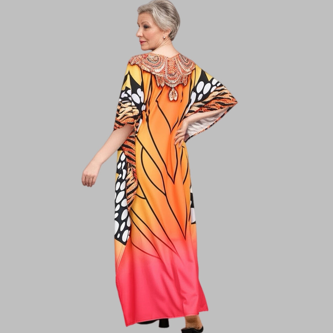 Mia Long Embellished Kaftan Dress