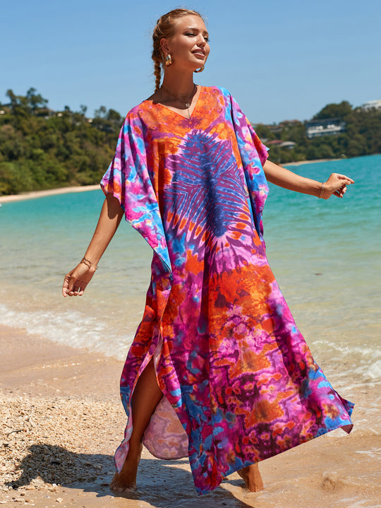 Tropical Bamboo Resort Maxi kaftan AU 12-22