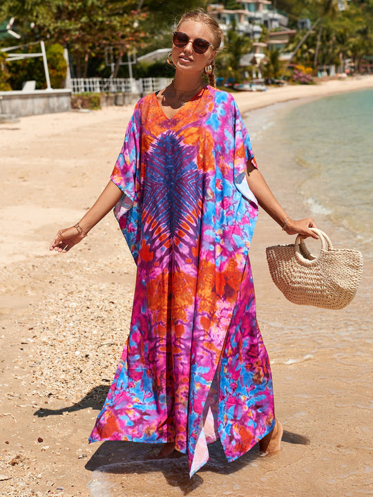 Tropical Bamboo Resort Maxi kaftan AU 12-22
