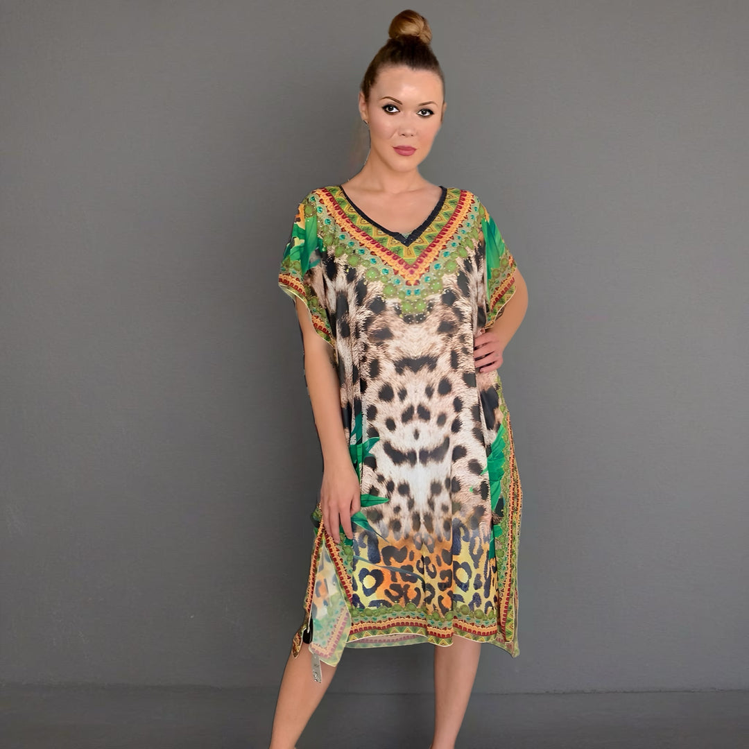 Kyra Short Tunic Kaftan Dress Cover up