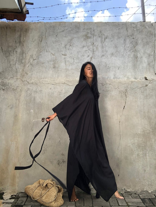 Maya Black Casual Kaftan Dress -Sizes Available AU 12-30