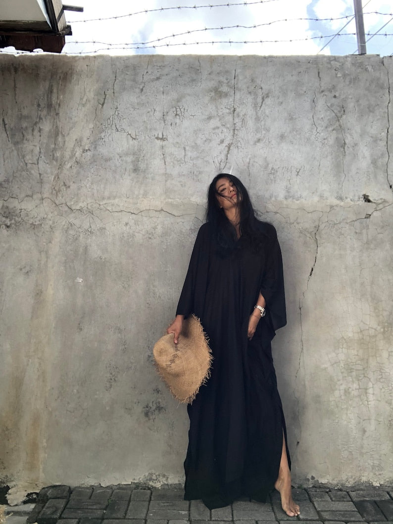 Maya Black Casual Kaftan Dress -Sizes Available AU 12-30