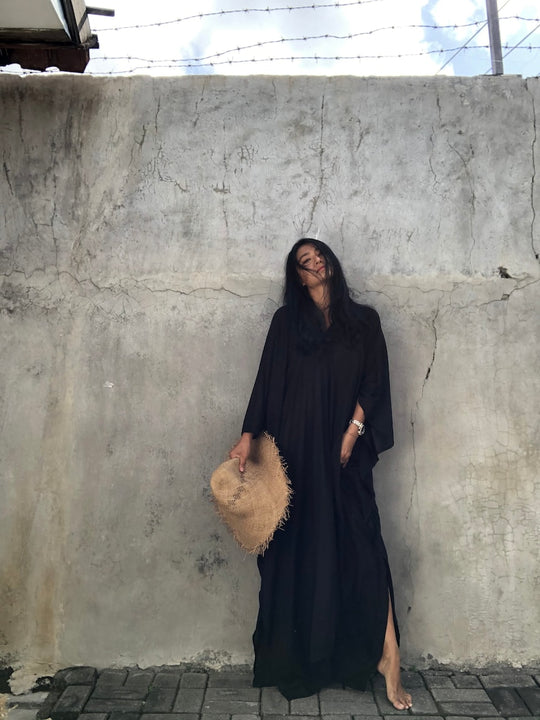 Maya Black Casual Kaftan Dress -Sizes Available AU 12-30