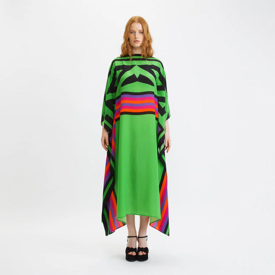 Green Lillie MIDI Kaftan Dress