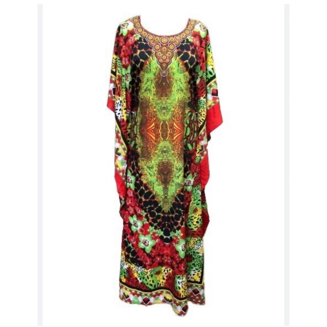 Green Maya Kaftan Dress 10-24