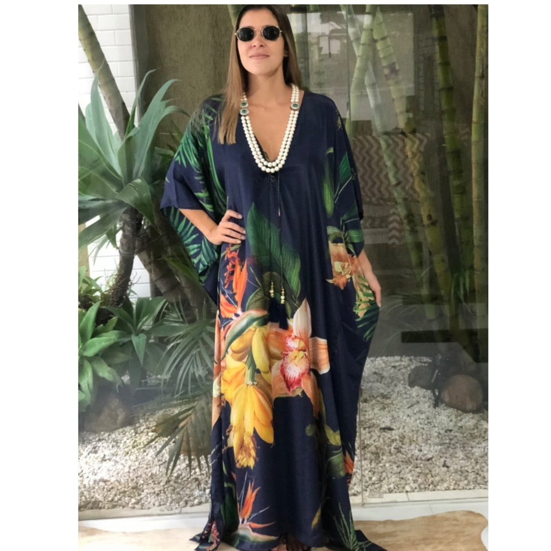 Coco Bella Milano’s Navy Blue kaftan 12-20