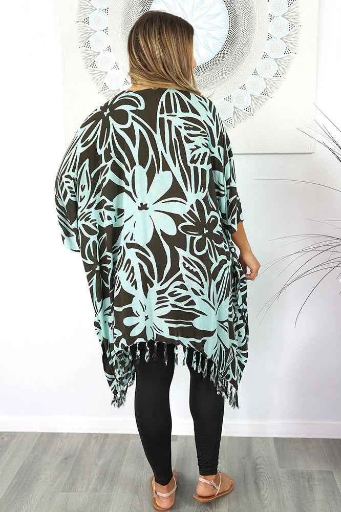 Maya Short Kaftan with Tassels-One Size AU 16-26