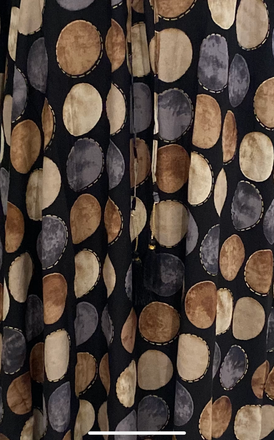 Maya Black Brown Boho Cotton Rayon kaftan - Sizes Available AU 14-30