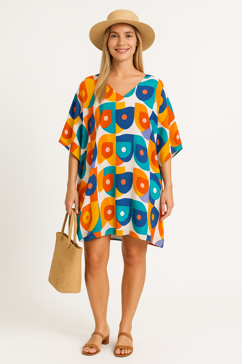 Plus Size Maya Rayon Tunic Top-One Size AU 26-32