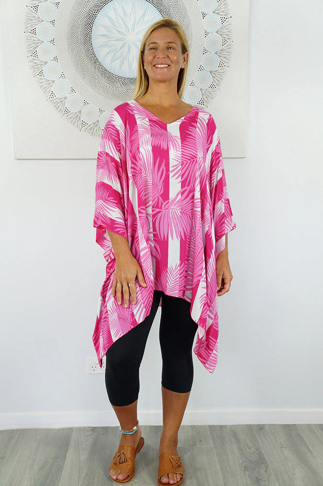 Pink Maya Top Tunic KaftanOSFA 14-26