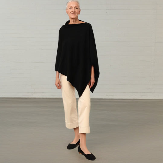 RITZY Wool Blend Poncho-More Colours Available