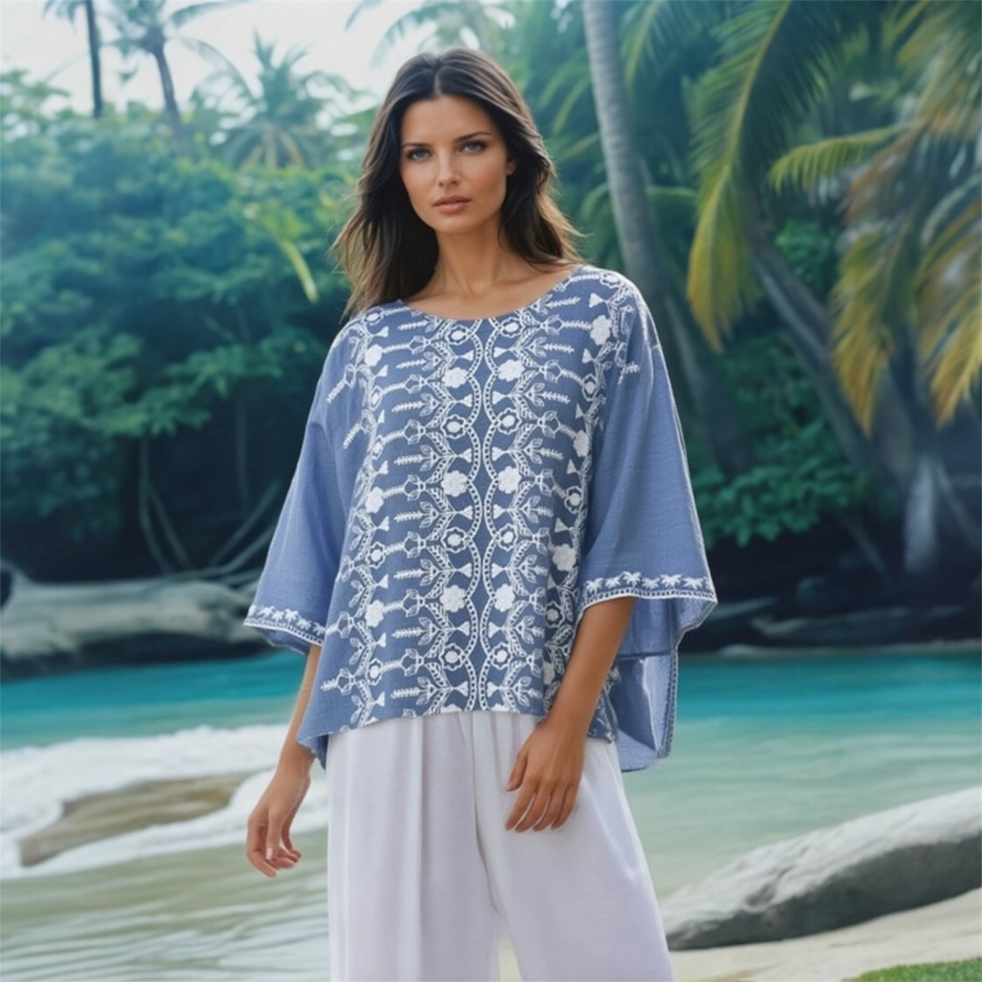 Embroidered Maya Top Tunic KaftanOSFA 14-24