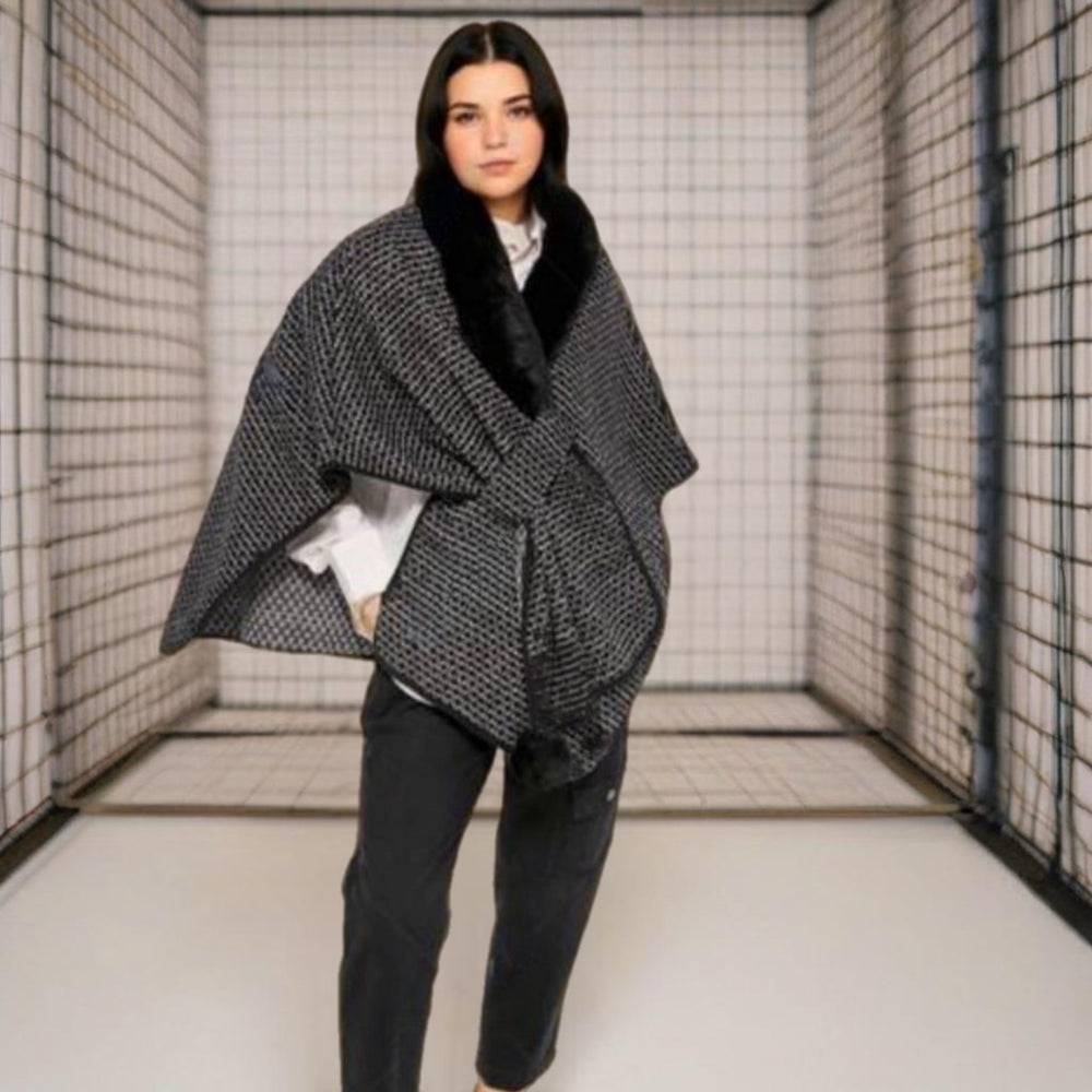 Diea Front Closure Wrap Cape Poncho