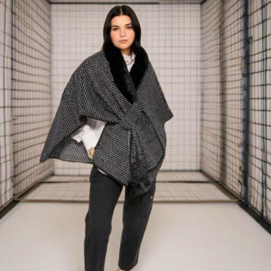 Diea Front Closure Wrap Cape Poncho