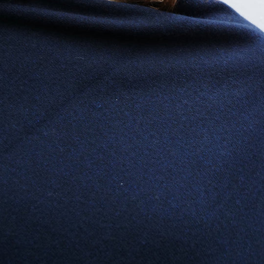 Navy Blue Julian 100% Cashmere Poncho