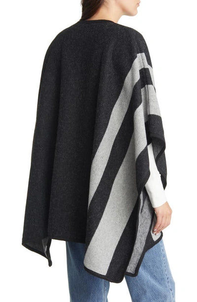 Black DIEA Blanket Stripe cape poncho-One Size AU 12-26