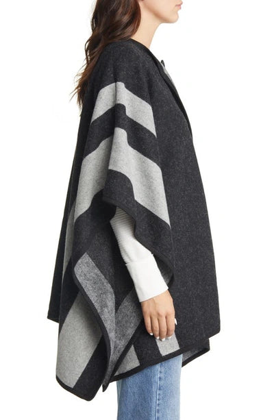 Black DIEA Blanket Stripe cape poncho-One Size AU 12-26