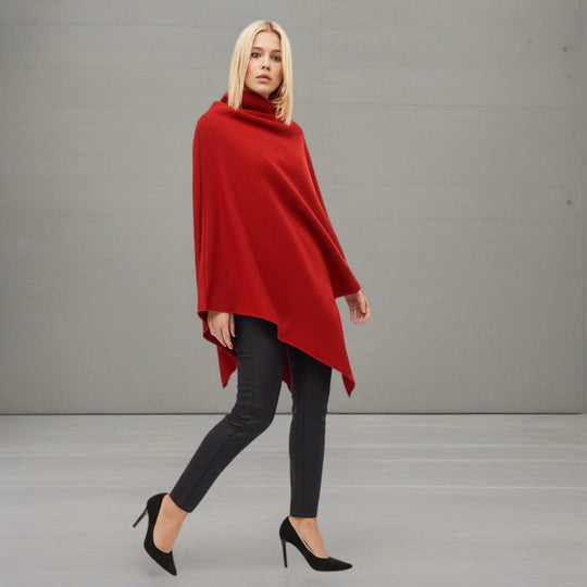Women’s Pure Cashmere Oversized Julian Maya Poncho-More colours available