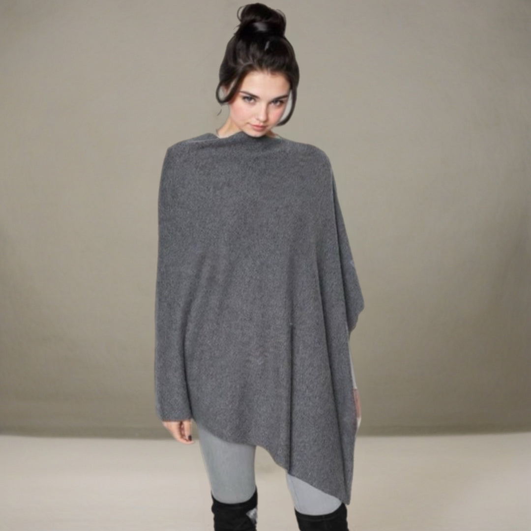 Women’s Pure Cashmere Oversized Julian Maya Poncho-More colours available