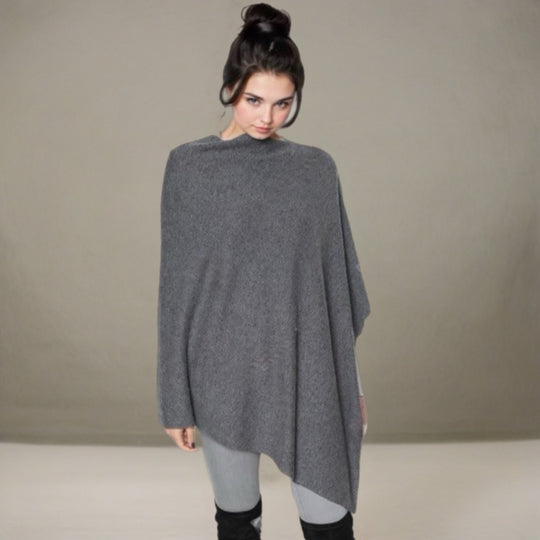 Women’s Pure Cashmere Oversized Julian Maya Poncho-More colours available