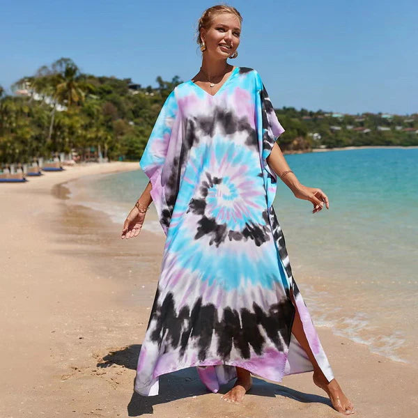Mia Colourful Breezy Maxi kaftan Free Size-More styles available
