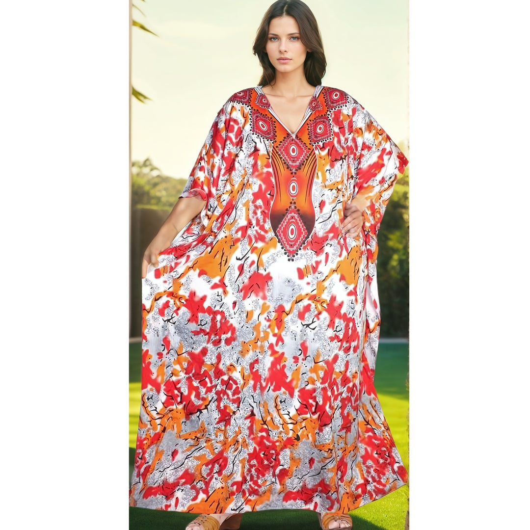 Maya Animal Kaftan Dress 12-24