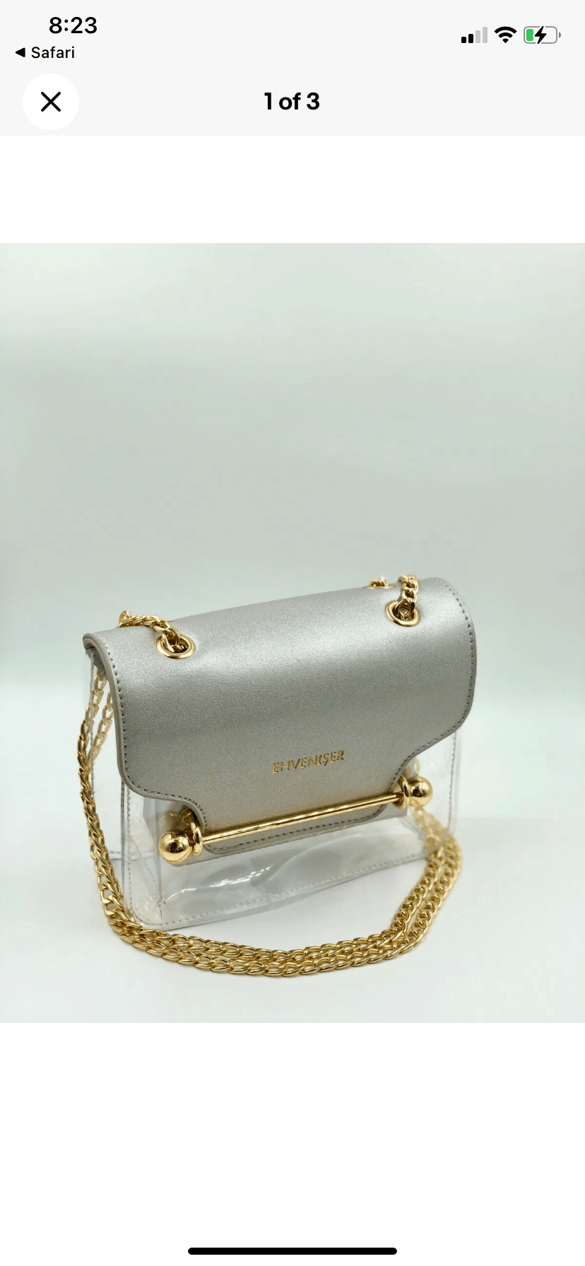 Gia Transparent Bags For Women Small Clutch Purses Chain Clear Handbag Girls Shoulder Messenger Bag