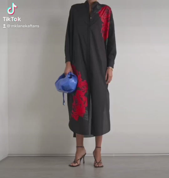 Rayon cotton Lillie MIDI Shirt Dress