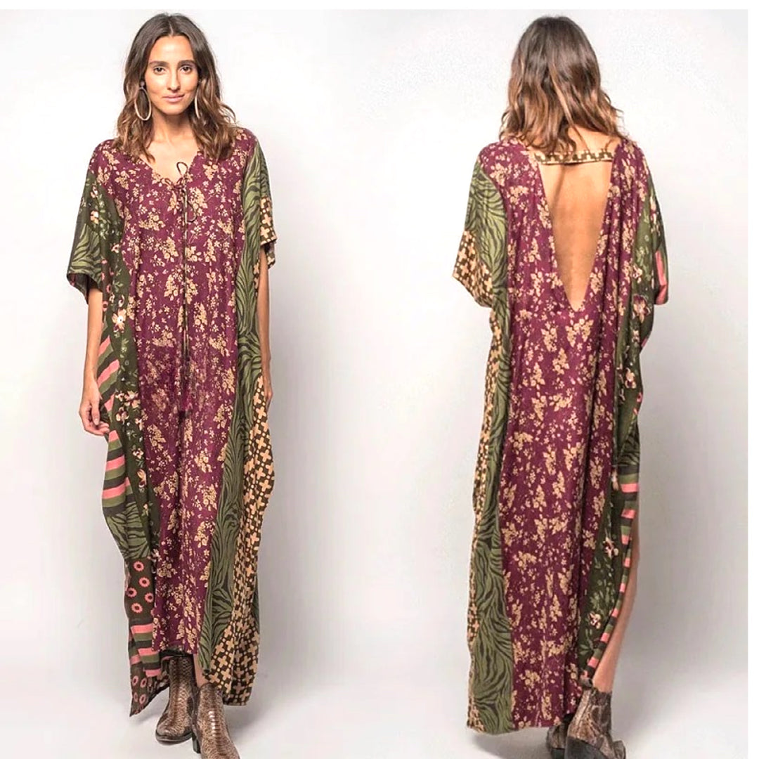 Mia Boho Maxi kaftan Free Size