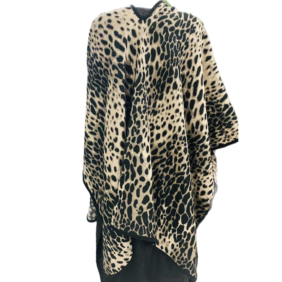 Leopard Wrap Shawl | Leopard  Black Colour Shawl | Mk Lane