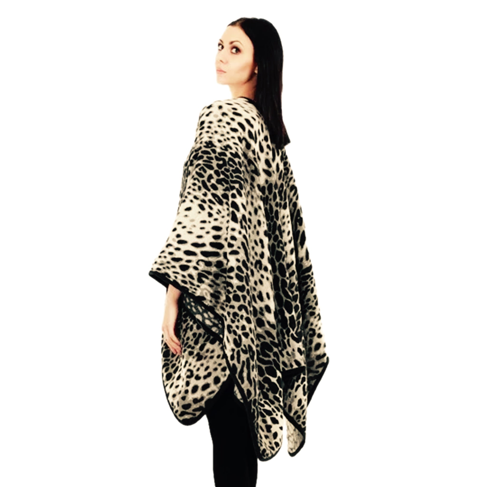 Leopard Wrap Shawl | Leopard  Black Colour Shawl | Mk Lane