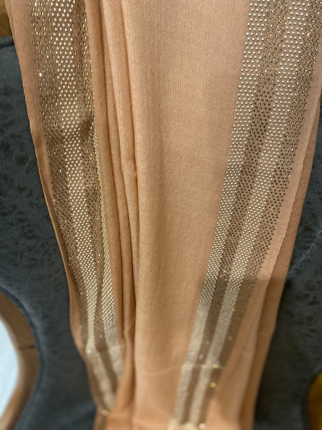 Peach Bling Julian Pure Cashmere Pashmina shawl