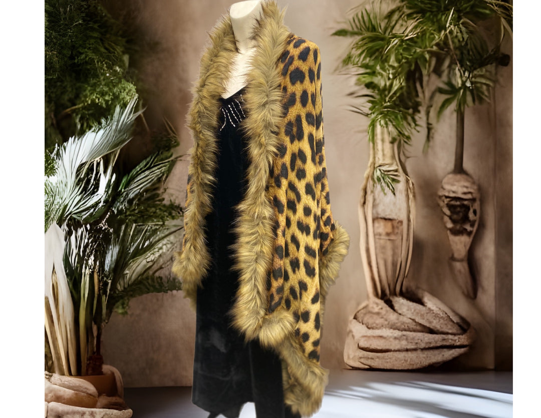 Pure Cashmere Faux Fur Wedding Shawl