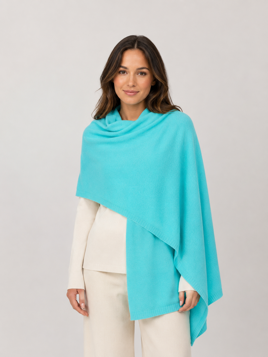 Julian Ocean Blue Blue Cashmere Wrap