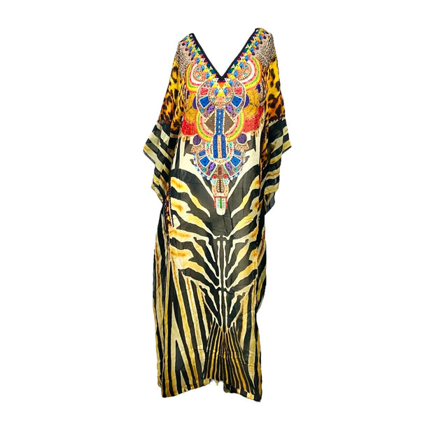 Coco bella Gold animal Embellished kaftan AU 10-18