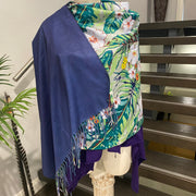 DEIA floral Cashmere blend Scarf-Double side