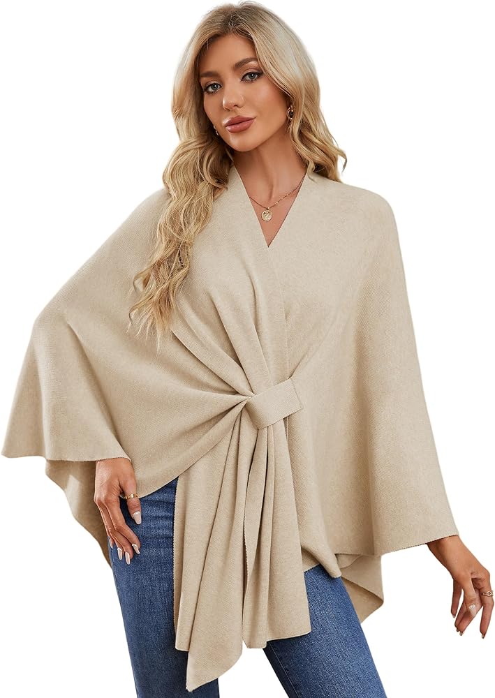 RITZY Front Closure Luxurious Maya Winter Cardigan Poncho Sweater-10 colours available