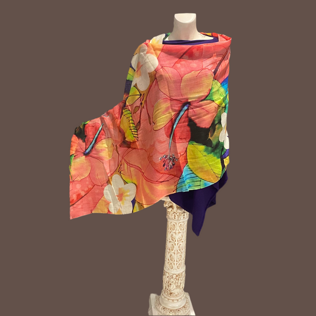 Enchante d Flora 100% Cashmere Julian Scarf /Wrap