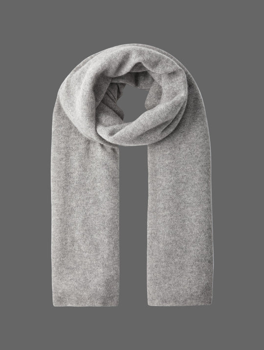 Light Grey Julian 100% Cashmere Knitted 2 Ply  Extra large Travel Wrap/Shawl