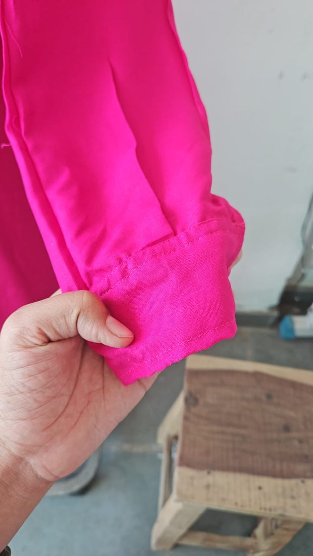 Handmade Fuchsia Cotton Kimono Jacket