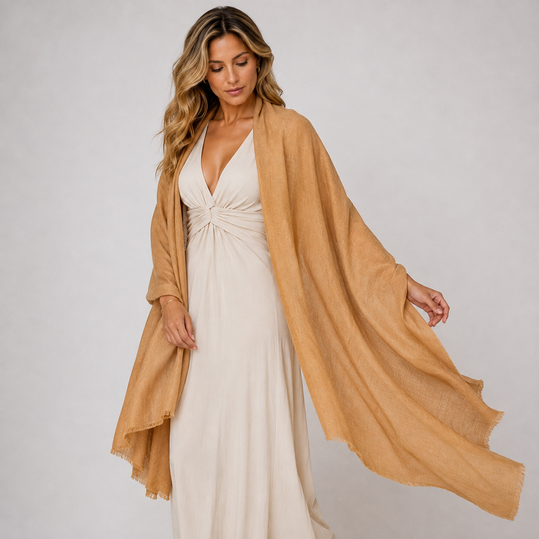 Julian Quartz 100% cashmere oversized scarf/ wrap/ shawl